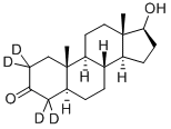 5ALPHA-ANDROSTAN-17BETA-OL-3-ONE-2,2,4,4-D4 Structure