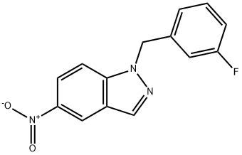 1-[(3-氟苯基)甲基]-5-硝基-1H-吲唑, 529508-58-5, 结构式