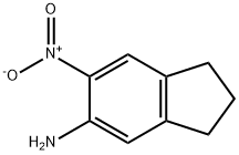 5-氨基-6-硝基二氢化茚, 52957-66-1, 结构式