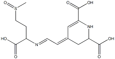 1,2,3,4-Tetrahydro-4-[2-[[1-carboxy-3-(methylsulfinyl)propyl]imino]ethylidene]pyridine-2,6-dicarboxylic acid Struktur