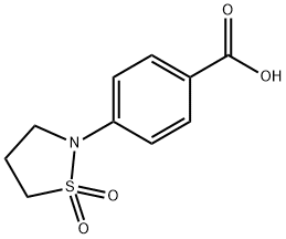 4-(1,1-二氧代-1,2-四氢噻唑-2-基)苯甲酸, 52962-52-4, 结构式