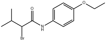 2-ブロモ-N-(4-エトキシフェニル)-3-メチルブタンアミド 化学構造式