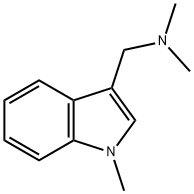 3-(N,N-dimethylaminomethyl)-1-methylindole Struktur
