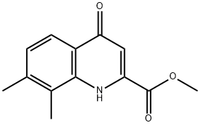 4-ヒドロキシ-7,8-ジメチルキノリン-2-カルボン酸メチル 化学構造式