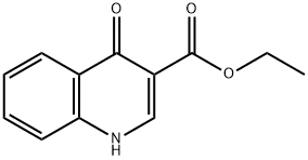 1,4-ジヒドロ-4-オキソ-3-キノリンカルボン酸エチルエステル 化学構造式