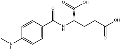 N-[4-(メチルアミノ)ベンゾイル]-L-グルタミン酸 化学構造式