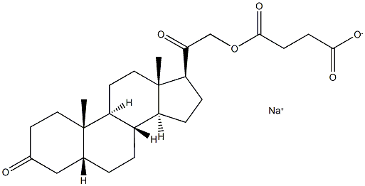 こはく酸1-(ナトリウム)4-(3,20-ジオキソ-5β-プレグナン-21-イル) 化学構造式