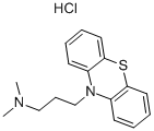 盐酸丙嗪,53-60-1,结构式