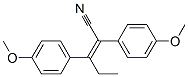 2,3-ビス(4-メトキシフェニル)-2-ペンテンニトリル 化学構造式