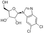 5,6-ジクロロベンゾイミダゾール1-β-D-リボフラノシド 化学構造式