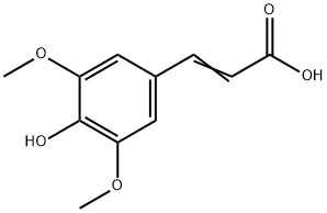 3,5-ジメトキシ-4-ヒドロキシけい皮酸 化学構造式