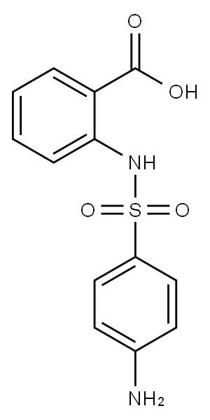 2-(4-アミノベンゼンスルホンアミド)安息香酸 化学構造式