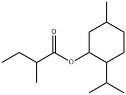 2-(isopropyl)-5-methylcyclohexyl 2-methylbutyrate, 53004-93-6, 结构式