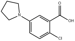2-chloro-5-(1-pyrrolidinyl)benzoic acid Struktur