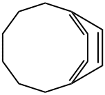 ビシクロ[6.2.2]ドデカ-8,10(1),11-トリエン 化学構造式