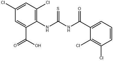 3,5-DICHLORO-2-[[[(2,3-DICHLOROBENZOYL)AMINO]THIOXOMETHYL]AMINO]-BENZOIC ACID Structure