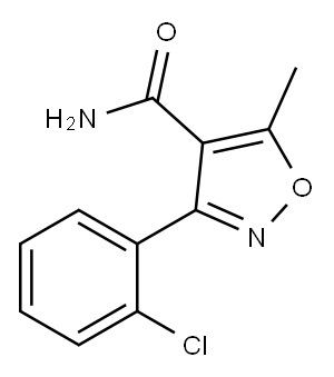 3-(2-chlorophenyl)-5-methylisoxazole-4-carboxamide Struktur
