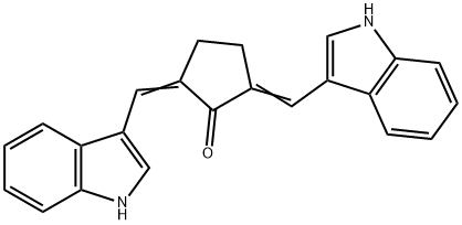 2,5-BIS[(E)-1H-INDOL-3-YLMETHYLIDENE]CYCLOPENTANONE Structure