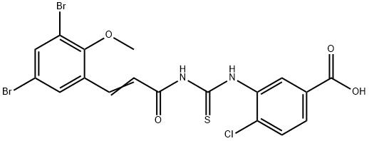 4-CHLORO-3-[[[[3-(3,5-DIBROMO-2-METHOXYPHENYL)-1-OXO-2-PROPENYL]AMINO]THIOXOMETHYL]AMINO]-BENZOIC ACID|
