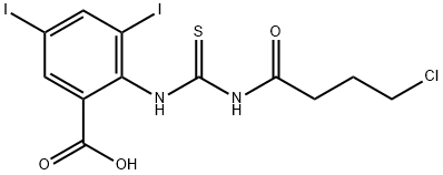 2-[[[(4-CHLORO-1-OXOBUTYL)AMINO]THIOXOMETHYL]AMINO]-3,5-DIIODO-BENZOIC ACID Structure