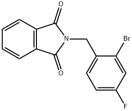 N-(2-ブロモ-4-フルオロベンジル)フタルイミド 化学構造式
