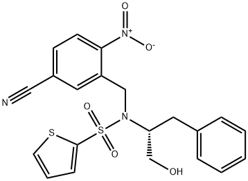 (R)-N-(5-Cyano-2-nitrobenzyl)-N-(1-hydroxy-3-phenylpropan-2-yl)thiophene-2-sulfonaMide Struktur