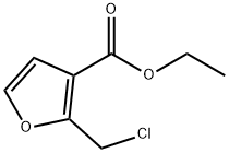2-(クロロメチル)-3-フランカルボン酸エチル 化学構造式