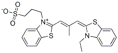 2-[3-(3-ethyl-3H-benzothiazol-2-ylidene)isobut-1-enyl]-3-(3-sulphonatopropyl)benzothiazolium 结构式