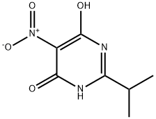 6-HYDROXY-2-(1-METHYLETHYL)-5-NITRO-4(3H)-PYRIMIDINONE Struktur
