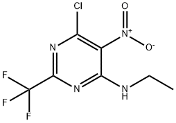 6-CHLORO-N-ETHYL-5-NITRO-2-(TRIFLUOROMETHYL)PYRIMIDIN-4-AMINE Struktur