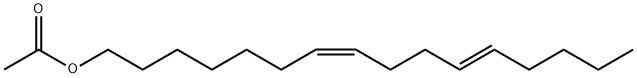 (7Z,11E)-7,11-ヘキサデカジエン-1-オールアセタート 化学構造式