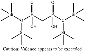 メチレンビスホスホン酸テトラキス(トリメチルシリル) 化学構造式