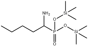 (1-Aminopentyl)phosphonic acid bis(trimethylsilyl) ester Struktur