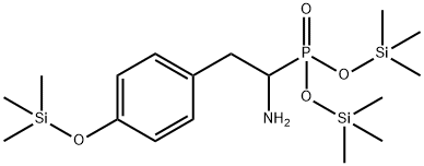 [1-Amino-2-[4-[(trimethylsilyl)oxy]phenyl]ethyl]phosphonic acid bis(trimethylsilyl) ester Struktur