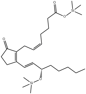 (5Z,13E,15S)-9-Oxo-15-(trimethylsiloxy)prosta-5,8(12),13-trien-1-oic acid trimethylsilyl ester Struktur