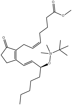 (5Z,13E,15S)-15-[[(tert-Butyl)dimethylsilyl]oxy]-9-oxo-5,8(12),13-prostatrien-1-oic acid methyl ester Struktur
