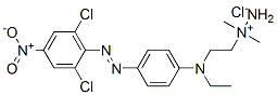 1-[2-[[4-[(2,6-dichloro-4-nitrophenyl)azo]phenyl]ethylamino]ethyl]-1,1-dimethylhydrazinium chloride Struktur
