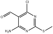 4-氨基-6-氯-2-甲硫基嘧啶-5-甲醛 结构式