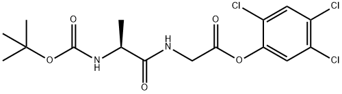 N-[N-(1,1-ジメチルエトキシカルボニル)-L-アラニル]グリシン2,4,5-トリクロロフェニル 化学構造式