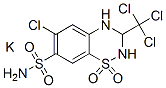 monopotassium 6-chloro-3,4-dihydro-3-(trichloromethyl)-2H-1,2,4-benzothiadiazine-7-sulphonamidate 1,1-dioxide Struktur