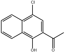 2-アセチル-4-クロロ-1-ヒドロキシナフタレン 化学構造式