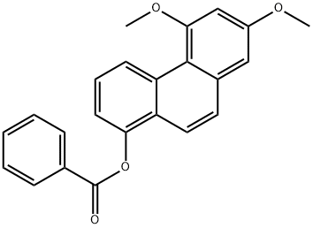 5,7-Dimethoxyphenanthren-1-ol benzoate Struktur