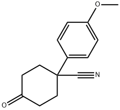 1-(4-甲氧苯基)-4-氧代环己甲腈 结构式