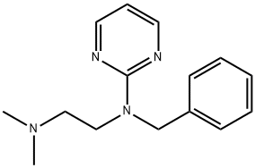 2-[ベンジル(2-ジメチルアミノエチル)アミノ]ピリミジン 化学構造式