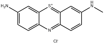 3-氨基-7-甲基氨基吩噻嗪-5-氯化物 结构式
