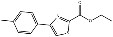 2-Thiazolecarboxylic  acid,4-(4-methylphenyl)-,ethyl  ester 化学構造式