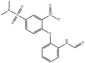 N-[2-[[4-[(dimethylamino)sulphonyl]-2-nitrophenyl]thio]phenyl]formamide Struktur