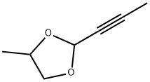 1,3-Dioxolane, 4-methyl-2-(1-propynyl)- (9CI) Struktur