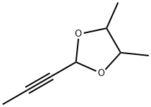 1,3-Dioxolane, 4,5-dimethyl-2-(1-propynyl)- (9CI) Struktur