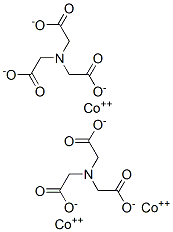 hydrogen [N,N-bis(carboxymethyl)glycinato(3-)-N,O,O',O'']cobaltate(1-) Struktur